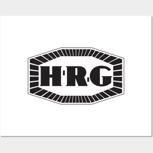 HRG Sports cars emblem - 1930's -1950's - classic black print Posters and Art